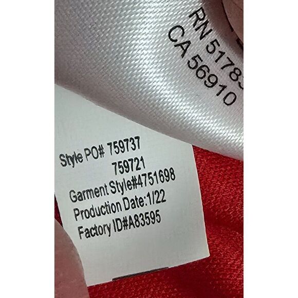 Red Eyelet Embroidered Sleeveless Top W Adjustable Tie Straps & Elastic Waist - Picture 9 of 11